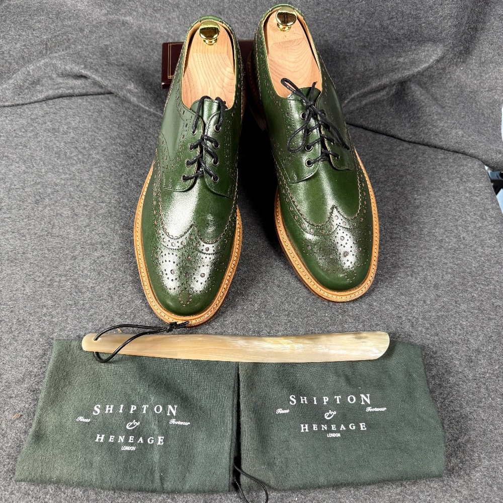 Shipton & Heneage Bruno Green Brogues size 13